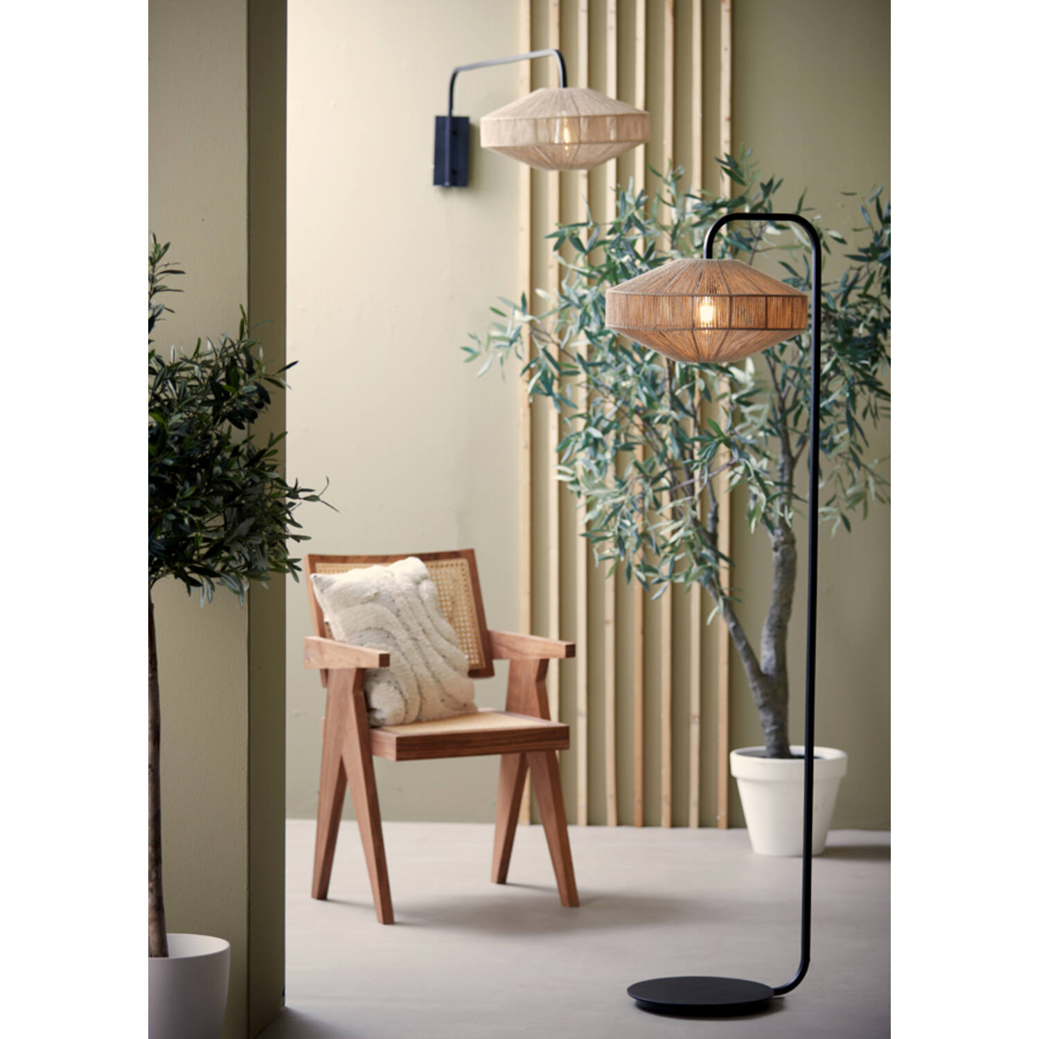 Jute Vloerlamp Lyra naturel | &Oslash; 43 cm