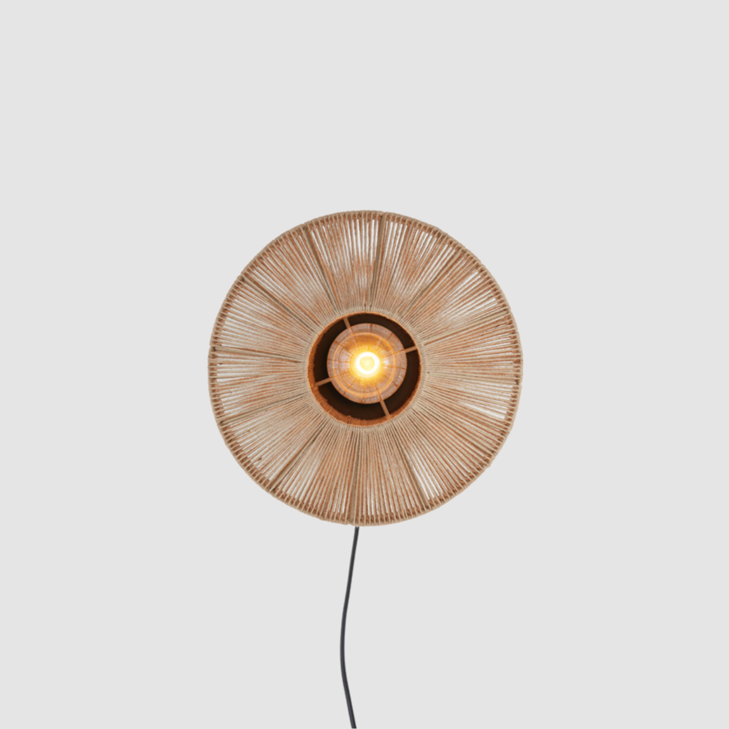 Jute Wandlamp Lyra naturel | Ø 31 cm