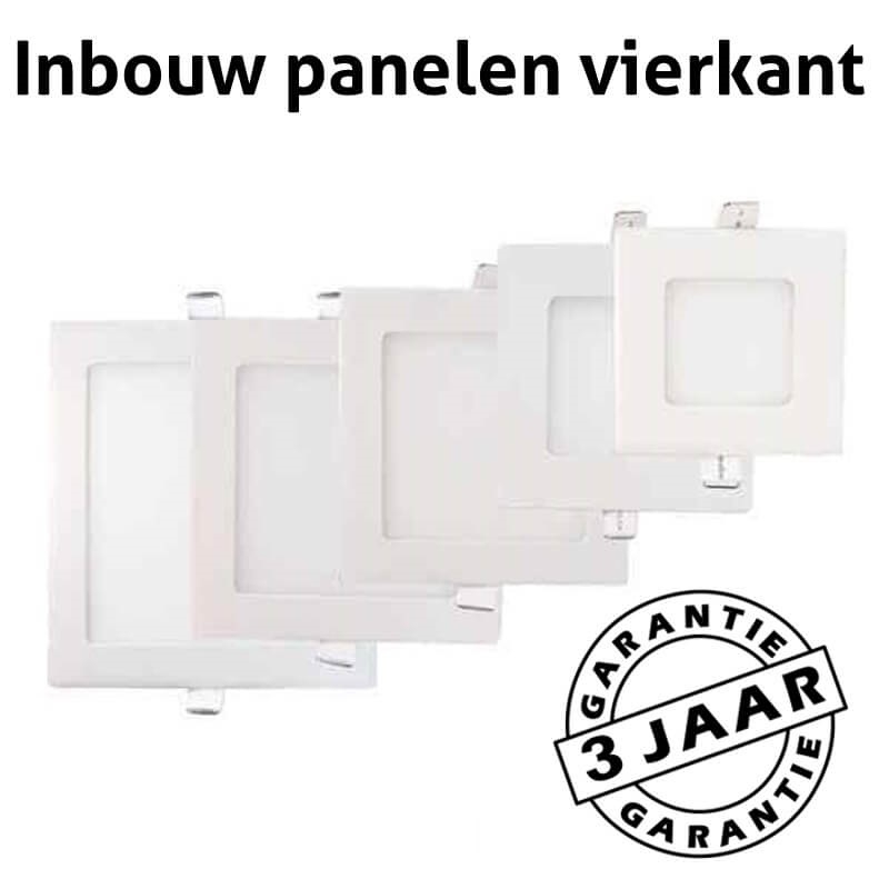 Inbouw CCT LED paneel 6 watt downlight IP44 vierkant 12 cm | Kleur instelbaar