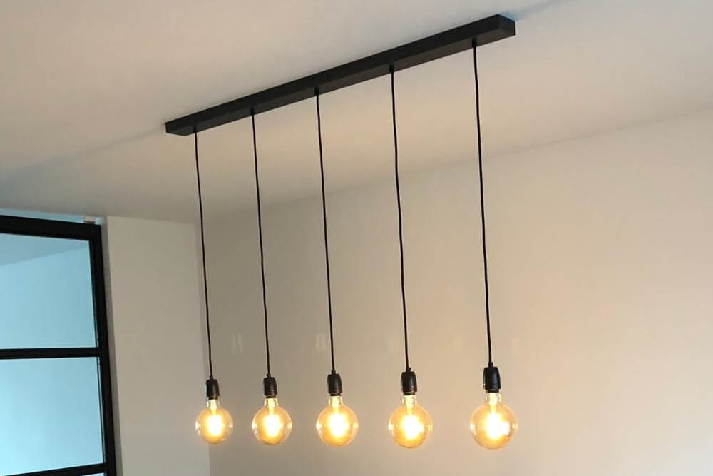 Hanglamp NUMBER FIVE met zwarte fittingen | Excl. lichtbron
