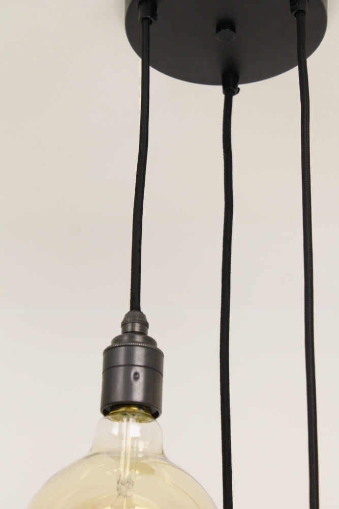 Hanglamp NUMBER THREE zwart | Excl. lichtbron