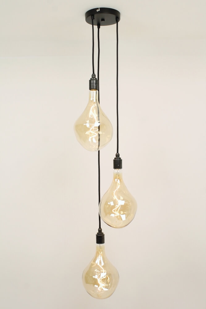 Hanglamp NUMBER THREE zwart | Excl. lichtbron