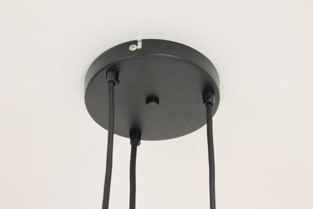 Hanglamp NUMBER THREE zwart | 3 dimbare GIANTS III GOLD