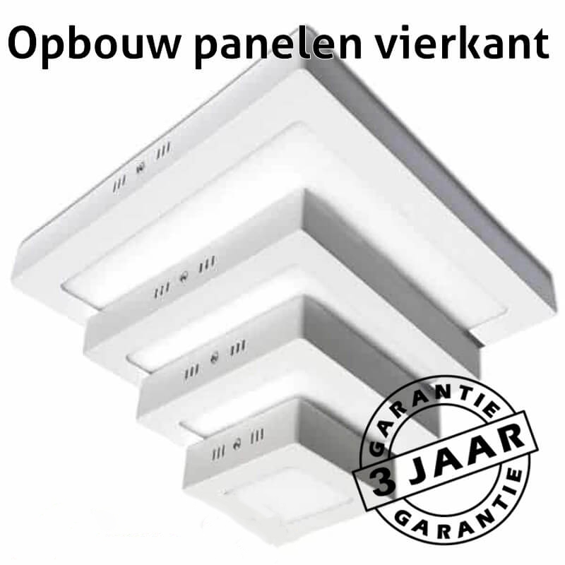 Opbouw CCT LED paneel 12 watt downlight IP44 vierkant 17,2 cm | Kleur instelbaar