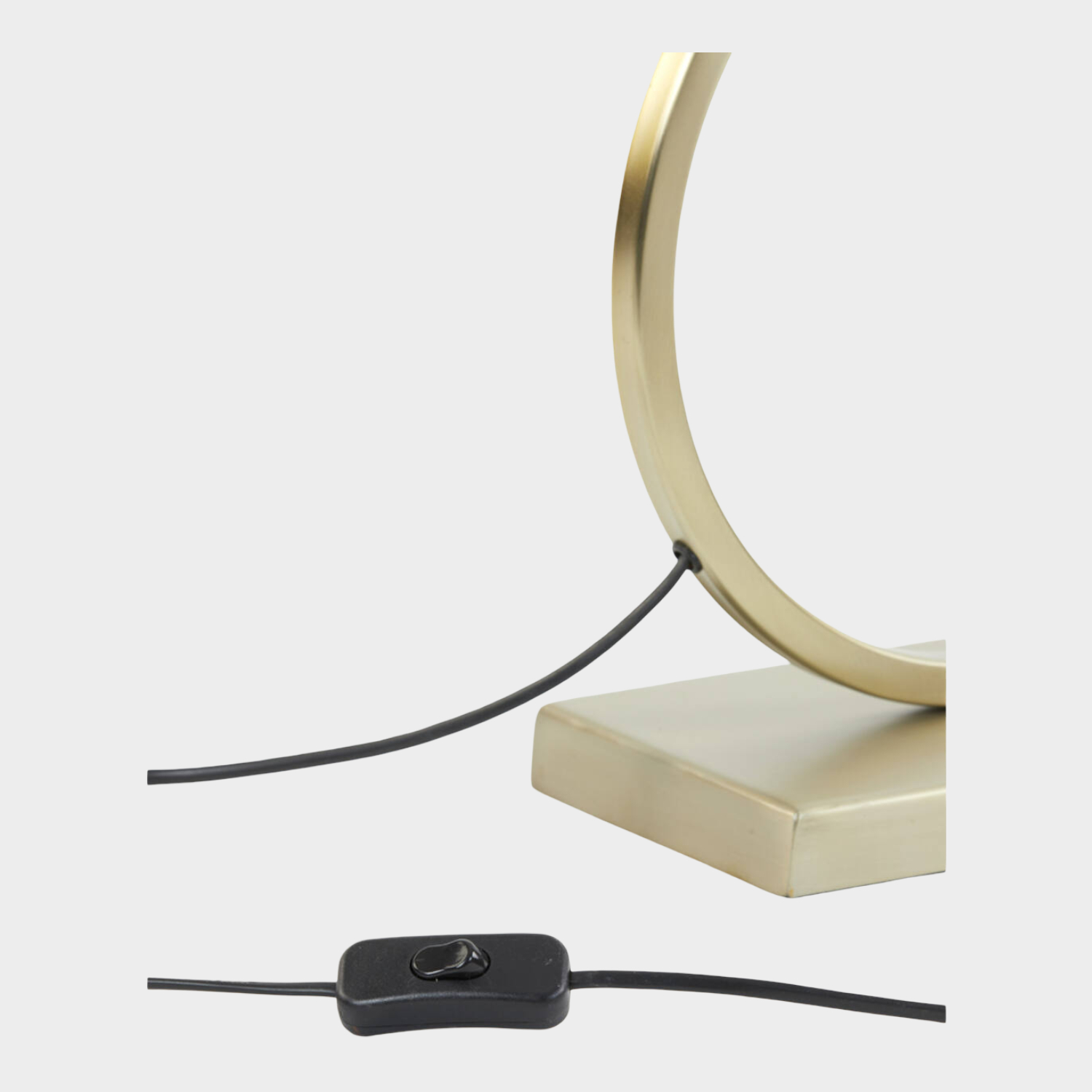 Tafellamp LIVA met ovale kap | ZWART - LICHT GOUD