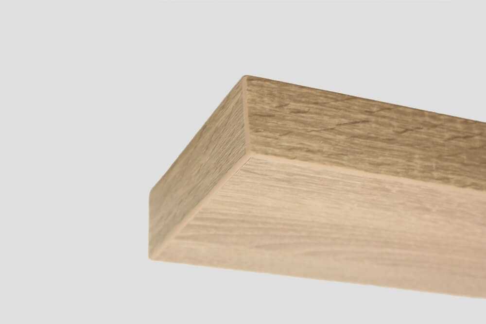Houten plafondbalk voor lampen 200 cm | Gemelamineerd eiken