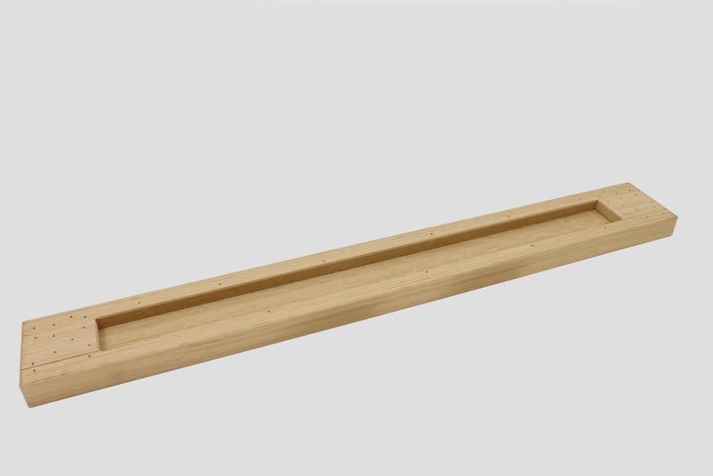 Houten plafondbalk voor lampen 100 cm | Natuurlijk eiken