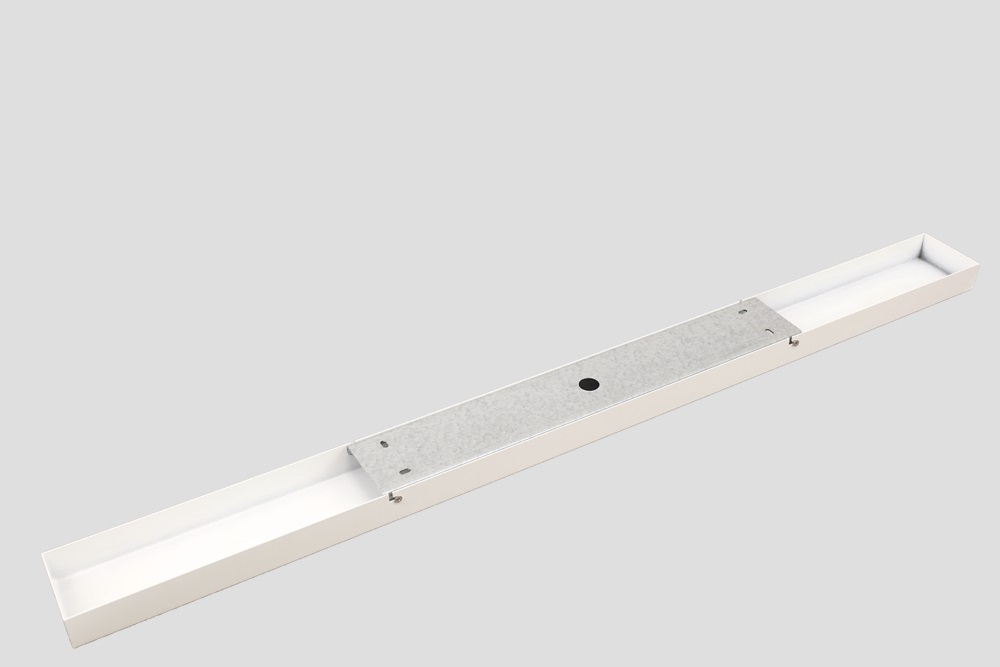 Stalen plafondbalk PRO LINE voor lampen 100 x 8 cm | Wit