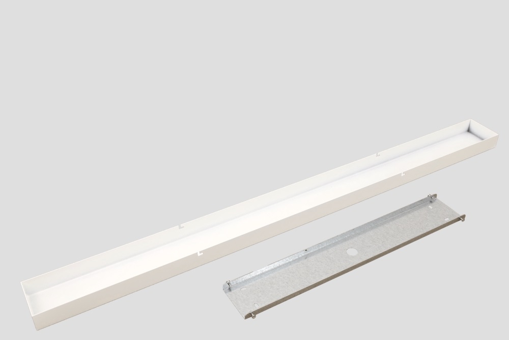 Stalen plafondbalk PRO LINE voor lampen 200 x 8 cm | Wit