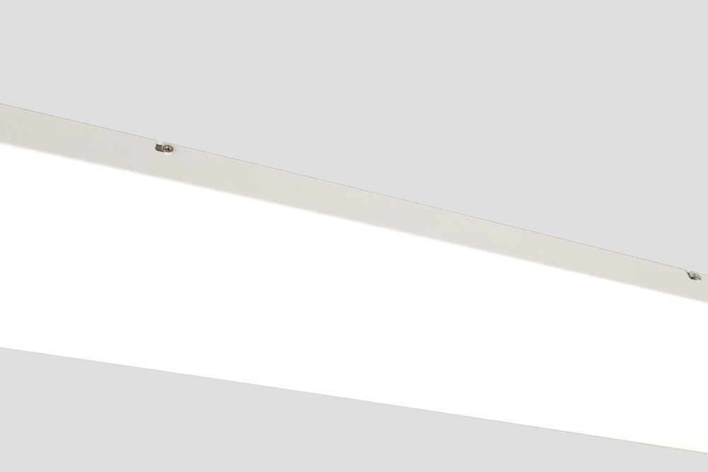 Brede stalen plafondbalk PRO LINE voor lampen 130 x 25 cm | Wit
