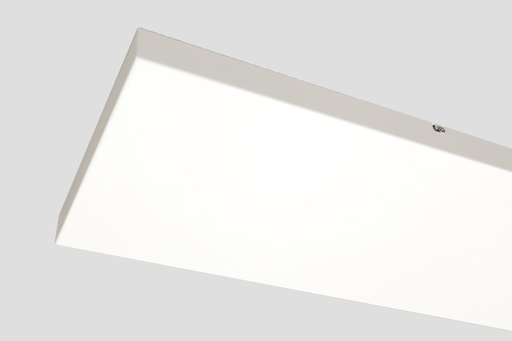 Brede stalen plafondbalk PRO LINE voor lampen 130 x 25 cm | Wit