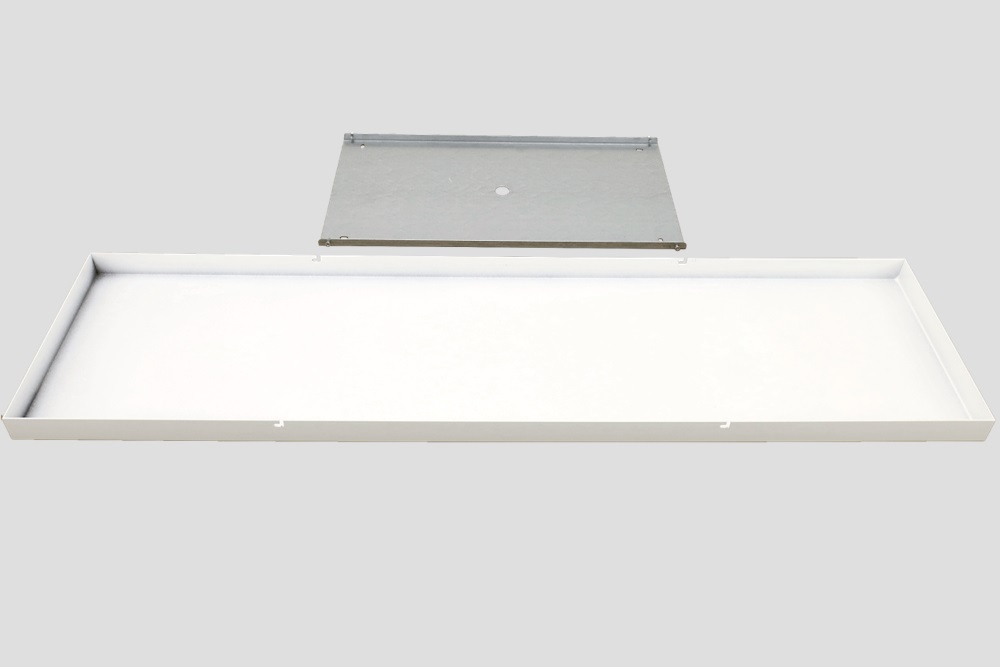 Brede stalen plafondbalk PRO LINE voor lampen 130 x 25 cm | Wit
