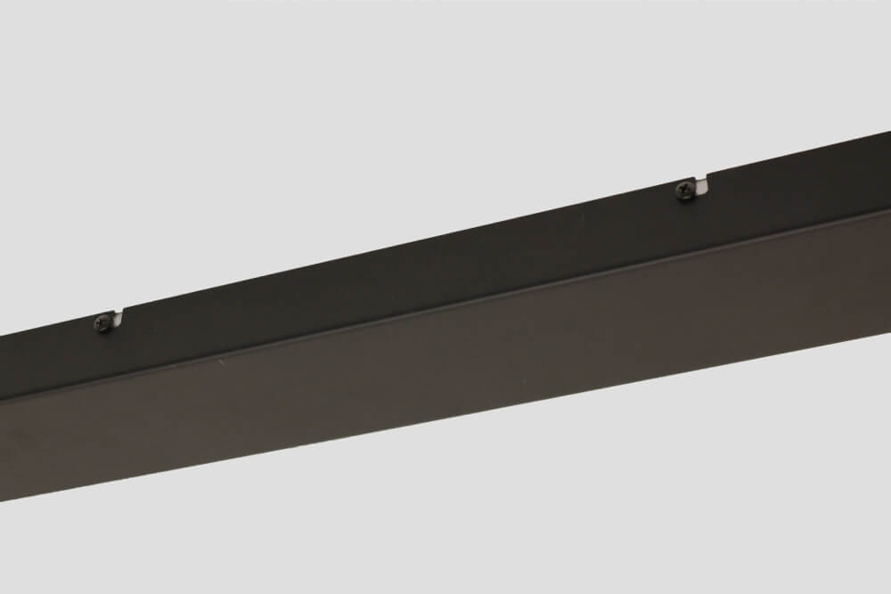 Stalen plafondbalk PRO LINE voor lampen 200 x 8 cm | Zwart