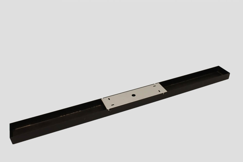 Stalen plafondbalk PRO LINE voor lampen 200 x 8 cm | Zwart