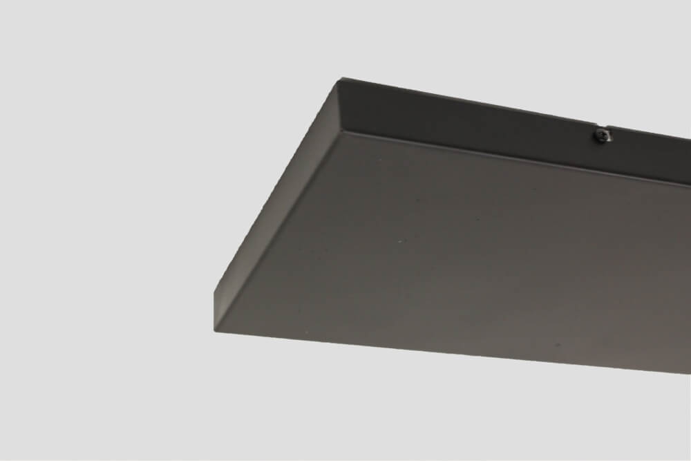 Brede stalen plafondbalk PRO LINE voor lampen 180 x 25 cm | Zwart