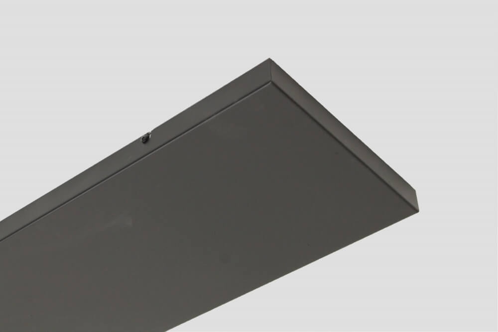 Brede stalen plafondbalk PRO LINE voor lampen 160 x 25 cm | Zwart