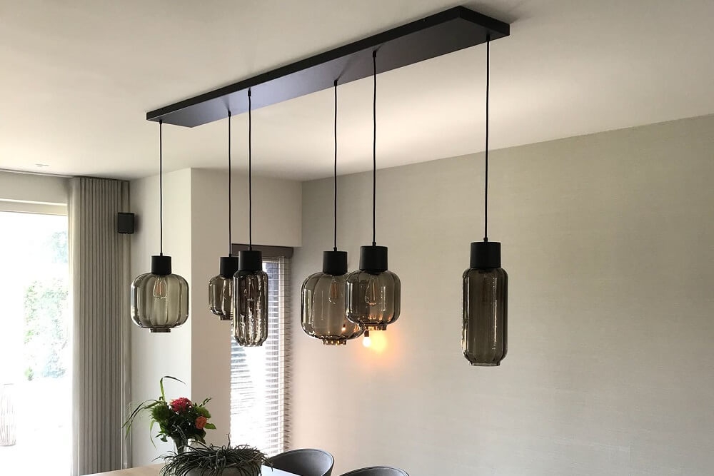 Brede stalen plafondbalk PRO LINE voor lampen 100 x 25 cm | Wit