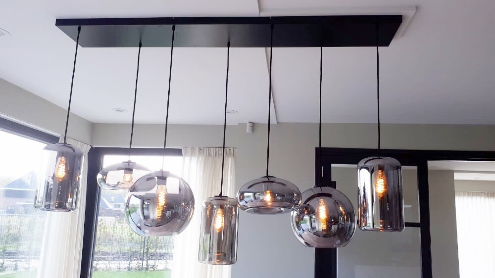 Brede stalen plafondbalk PRO LINE voor lampen 100 x 25 cm | Wit