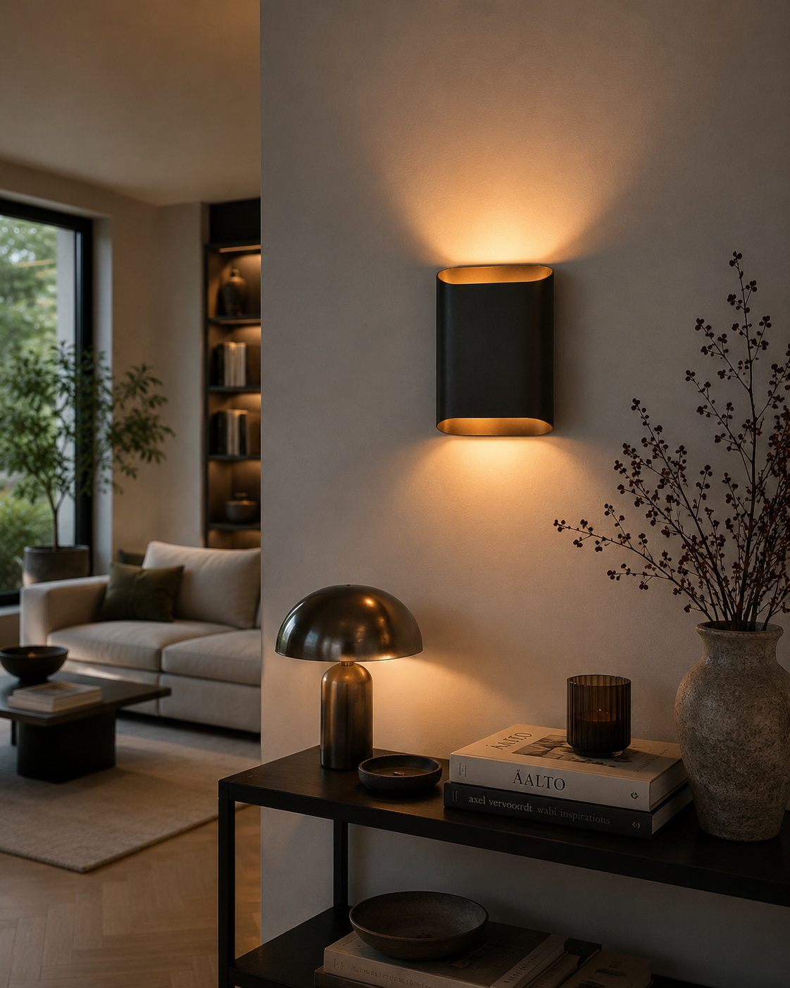 Chique wandlamp KAREN | Anodic Brown