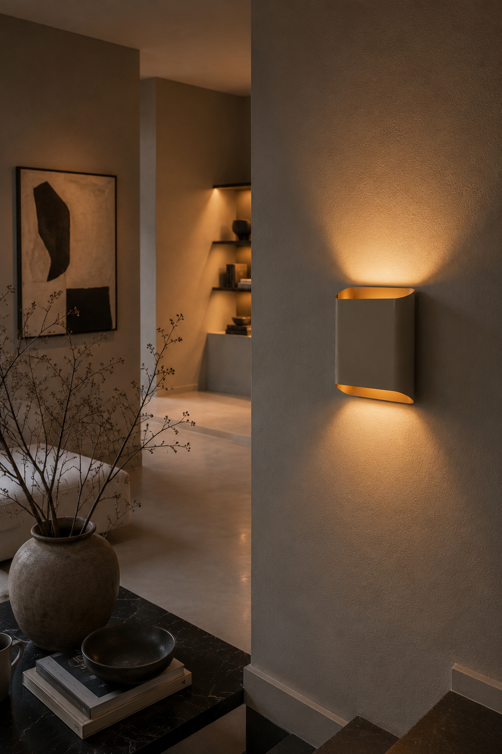 Chique wandlamp KAREN | champagne