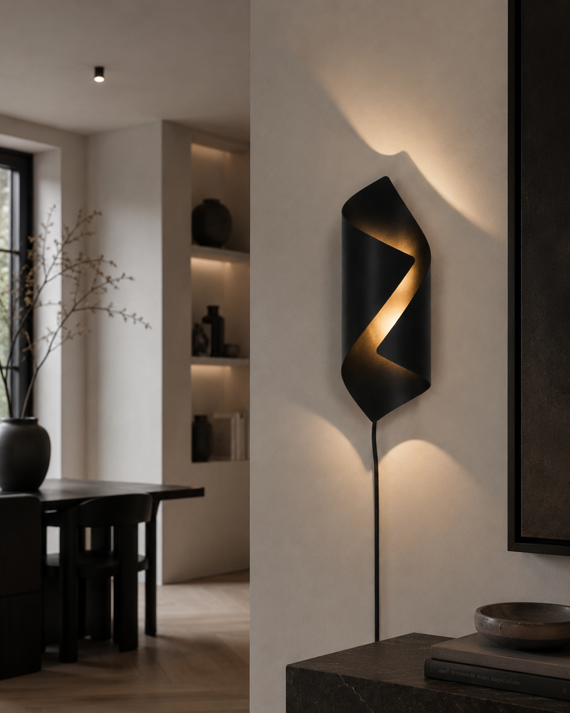 Stijlvolle wandlamp LATIA | Zwart