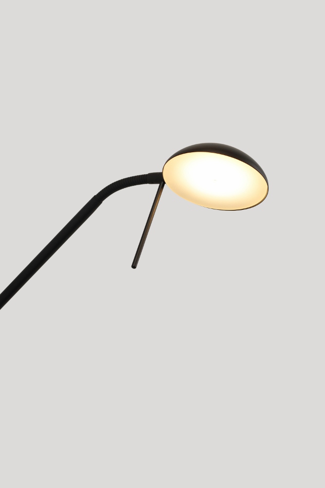 LED vloerlamp uplighter CAMPIONE met leesarm | Zwart