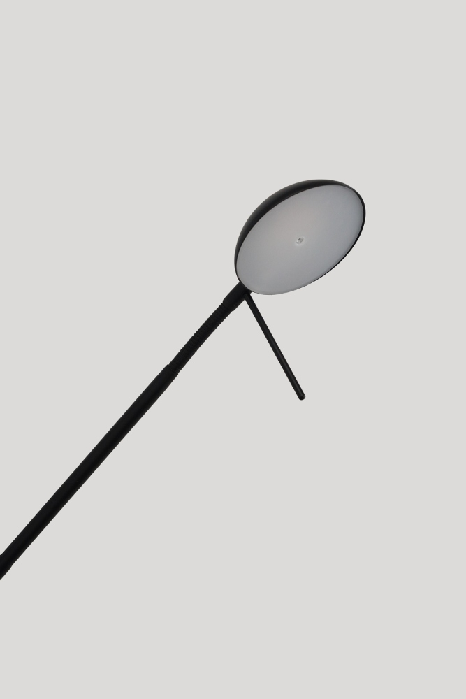 LED vloerlamp uplighter CAMPIONE met leesarm | Zwart