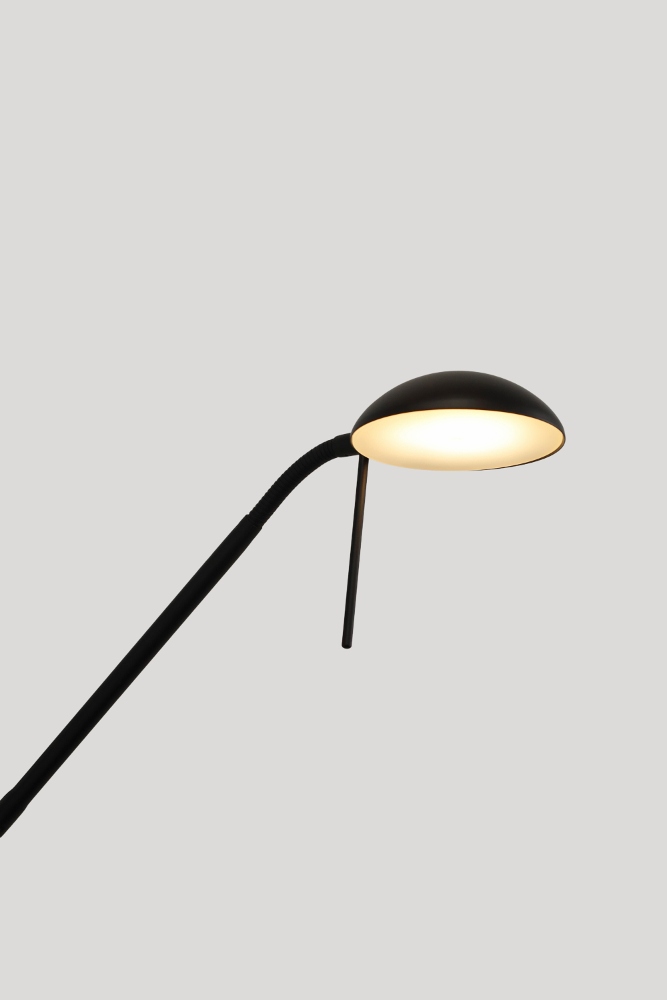 LED vloerlamp uplighter CAMPIONE met leesarm | Zwart