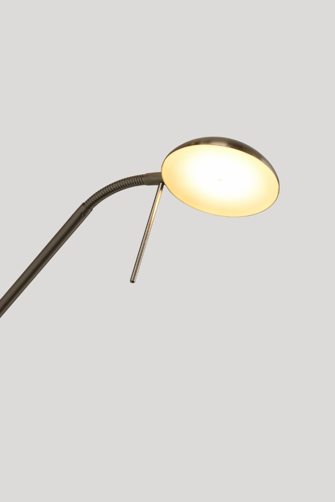 LED vloerlamp uplighter CAMPIONE met leesarm | Staal