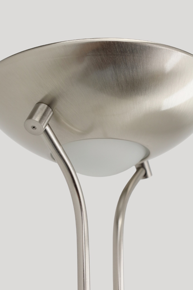 LED vloerlamp uplighter CAMPIONE met leesarm | Staal