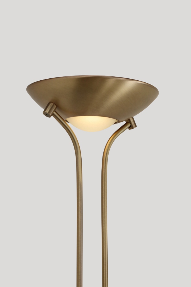 LED vloerlamp uplighter CAMPIONE met leesarm | Brons