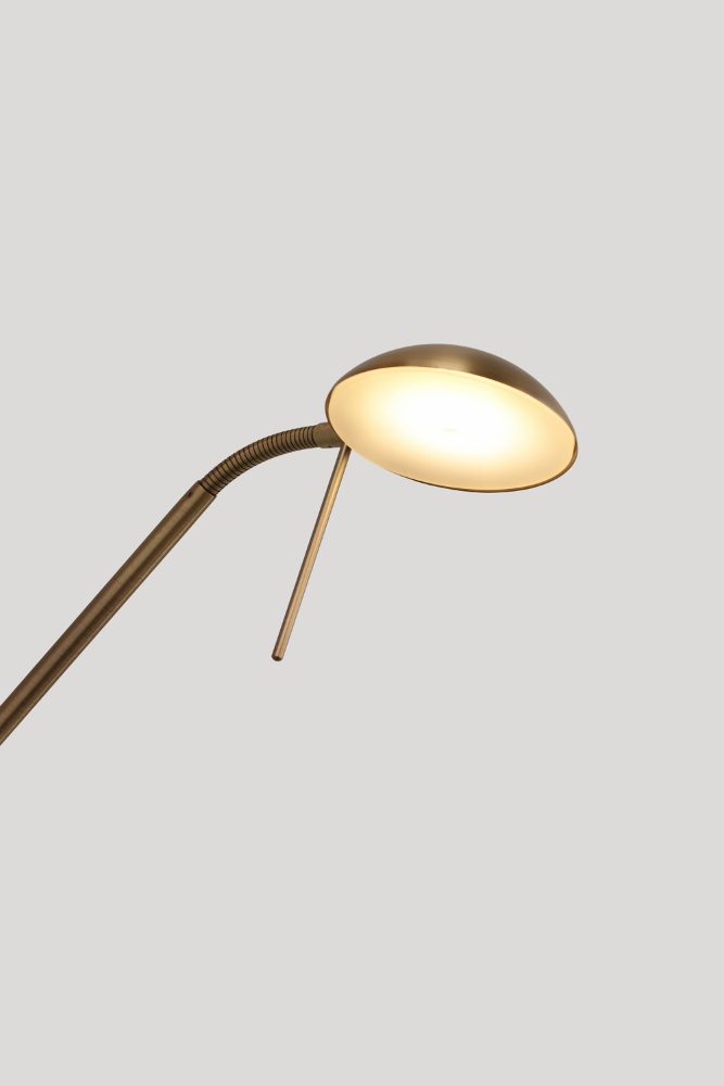 LED vloerlamp uplighter CAMPIONE met leesarm | Brons
