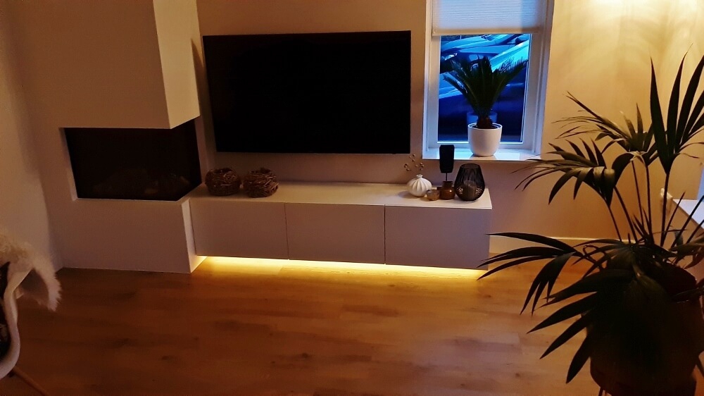 Compleet opbouw LED profiel CLASSIC 18 x 8 mm wit | 2 meter