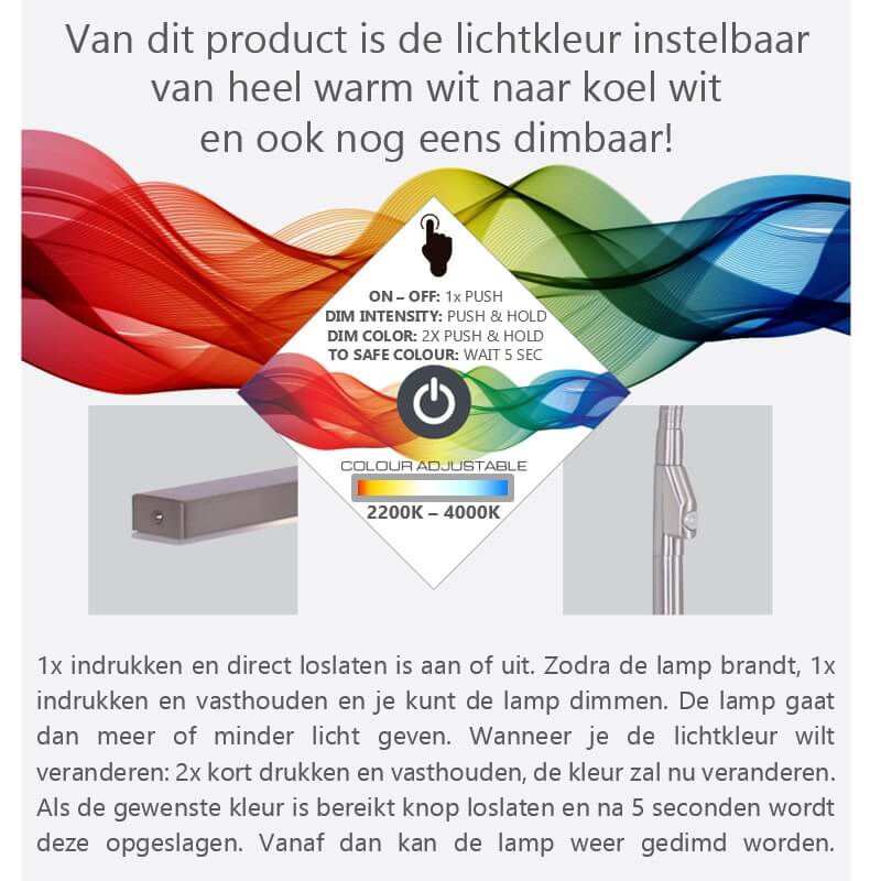 Strakke moderne design hanglamp ZALINA LED | Staal 120 cm